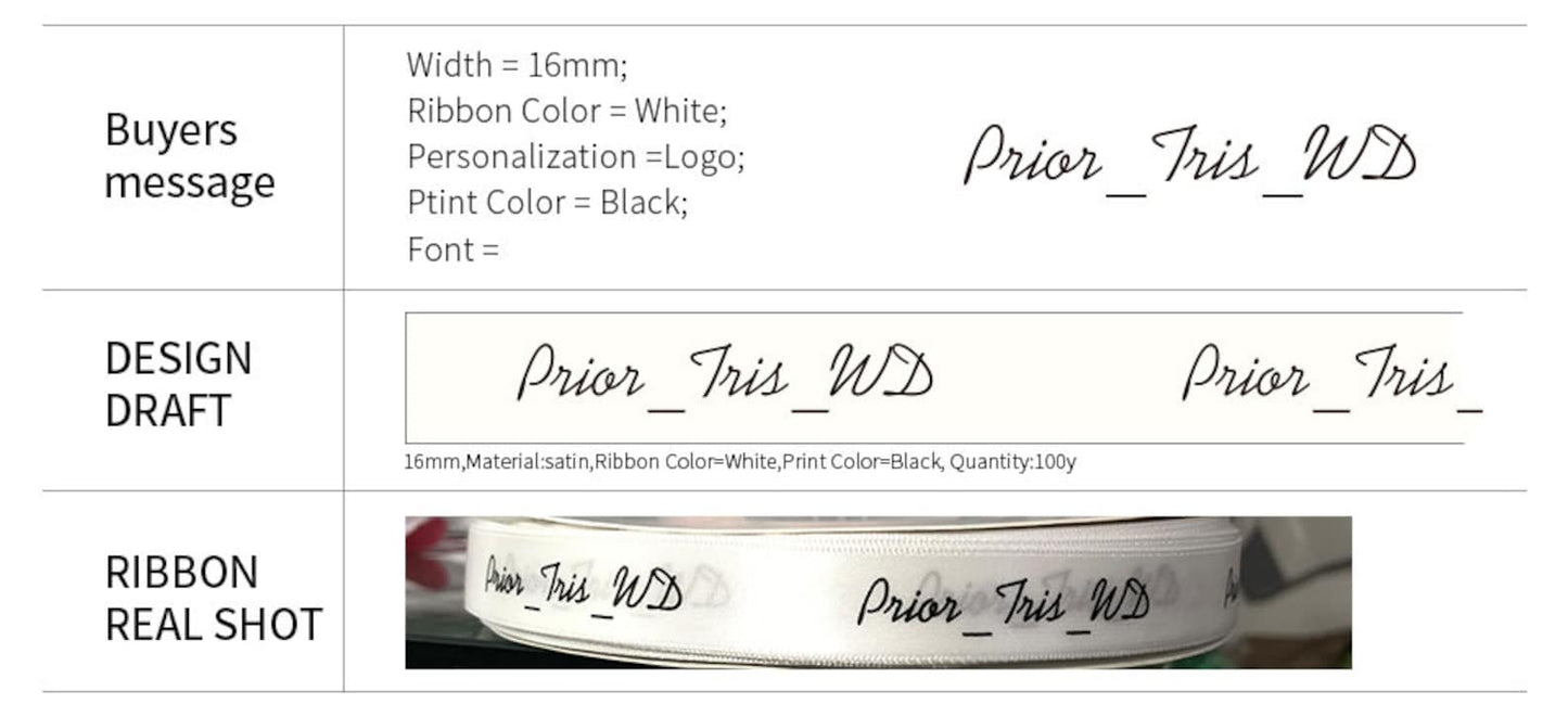 HAOSIHUI Free Design 6mm-100mm Customized Printed Logo Ribbon Gift Packaging Satin Polyester Decoration for Wedding 100yard/lot