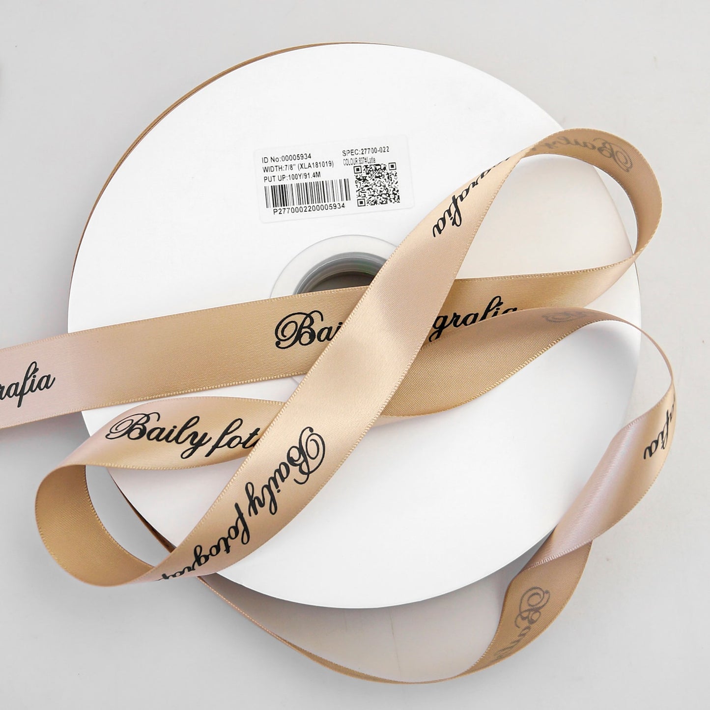 HAOSIHUI Free Design 6mm-100mm Customized Printed Logo Ribbon Gift Packaging Satin Polyester Decoration for Wedding 100yard/lot