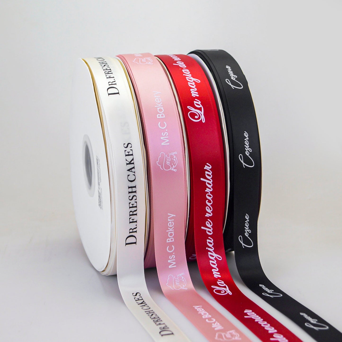 HAOSIHUI Free Design 6mm-100mm Customized Printed Logo Ribbon Gift Packaging Satin Polyester Decoration for Wedding 100yard/lot