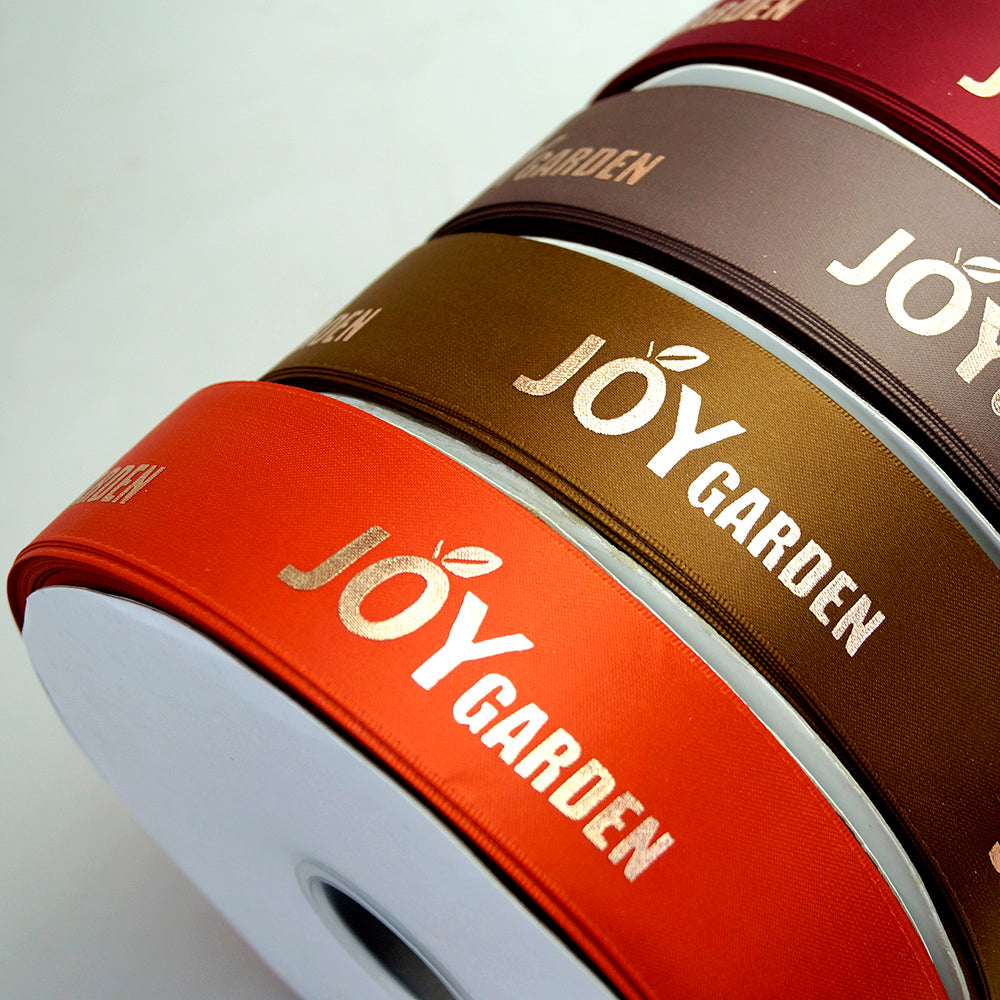 10mm-75mm Custom Print Shiny Metallic Festival Decoration Personalized Satin Ribbon Wedding Favors And Gifts Packaging 100 yard/lot