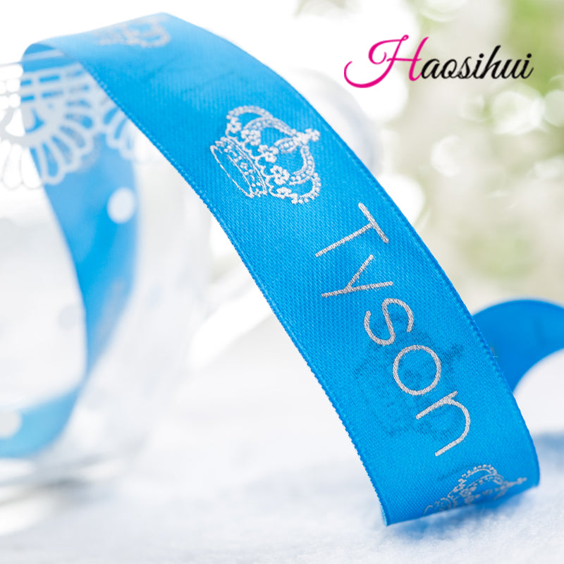 7/8''(23mm) Customized printed stain ribbon/personalized ribbon accessories party decoration for flowers 100yards/lot