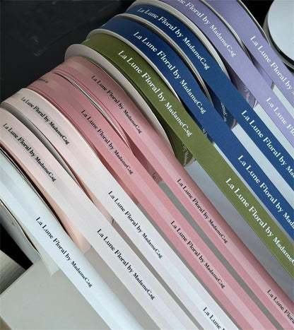 Custom Grosgrain Edge Satin ribbon 100 yards Spool Logo printed