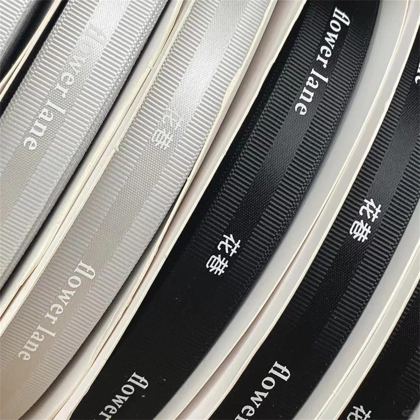 Custom Grosgrain Edge Satin ribbon 100 yards Spool Logo printed