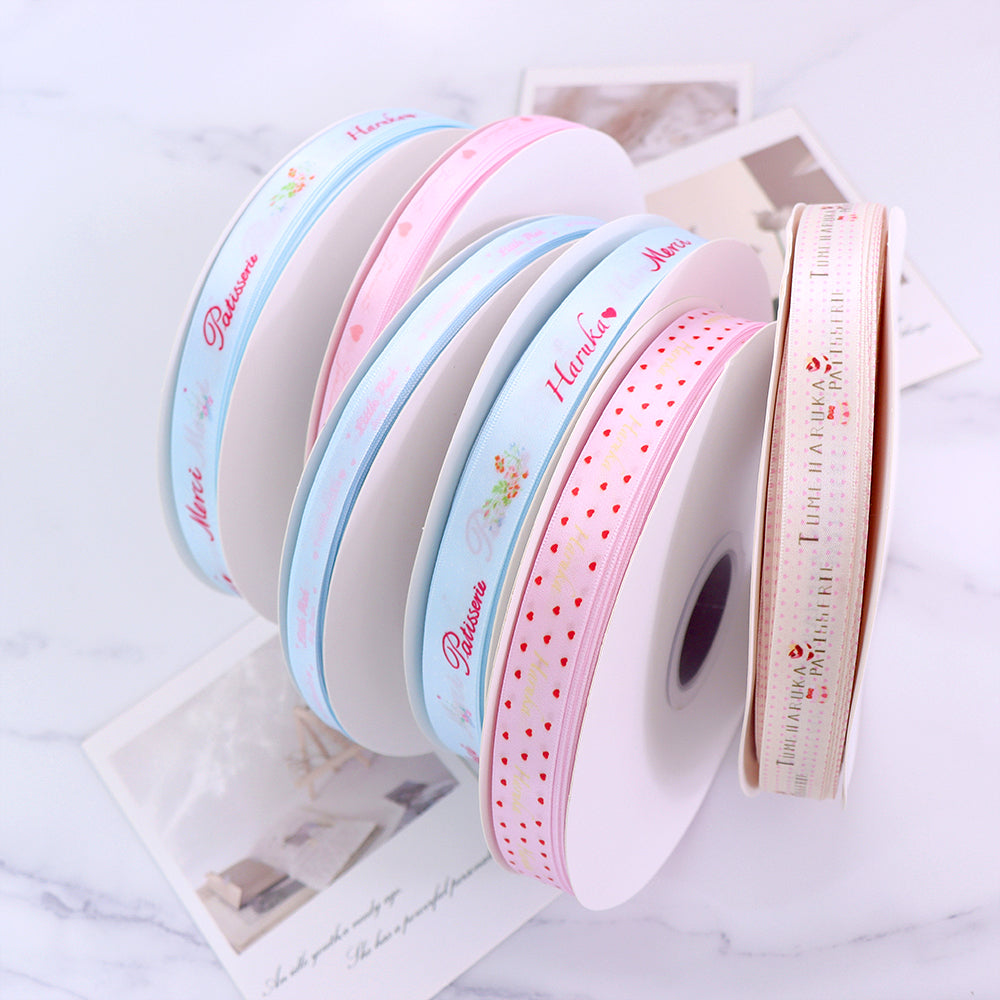 100Yards Satin Ribbons for Custom Logos, Business Custom Ribbon, Corporate Image Ribbon