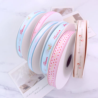 100Yards Satin Ribbons for Custom Logos, Business Custom Ribbon, Corporate Image Ribbon