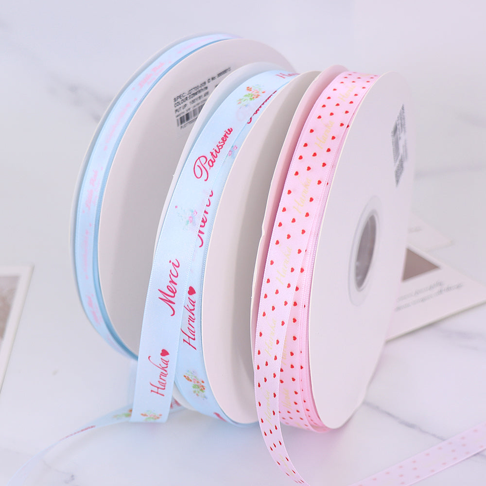 100Yards Satin Ribbons for Custom Logos, Business Custom Ribbon, Corporate Image Ribbon