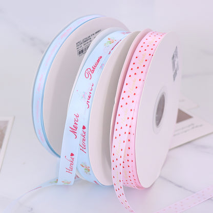 100Yards Satin Ribbons for Custom Logos, Business Custom Ribbon, Corporate Image Ribbon