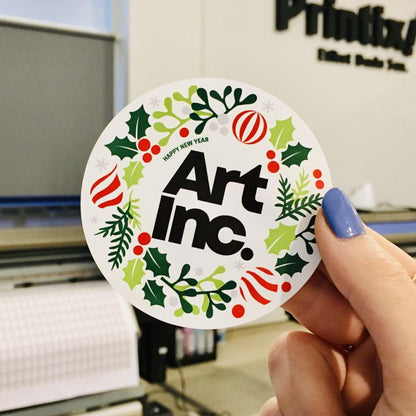 Haosihui Custom Stickers, Image or Text- Vinyl Custom Labels Stickers Personalized - Waterproof, Dishwasher Safe, Fade Resistant, UV Protected Business Labels