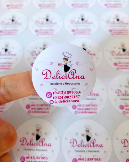 Haosihui Custom Stickers, Image or Text- Vinyl Custom Labels Stickers Personalized - Waterproof, Dishwasher Safe, Fade Resistant, UV Protected Business Labels