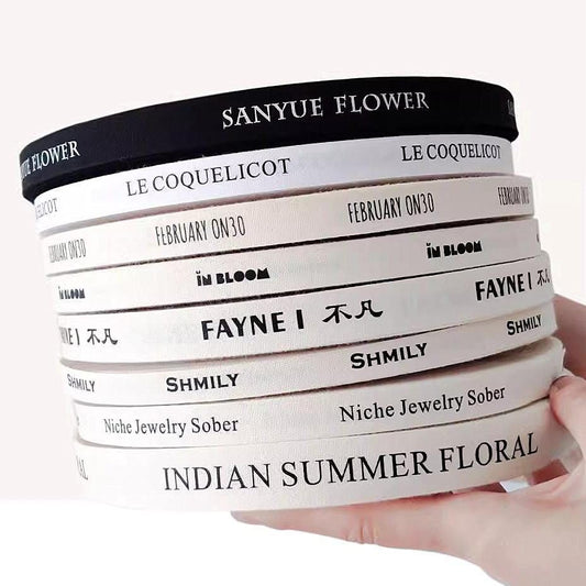 10mm-50mm Custom Personalized Cotton Ribbon - Customized & Printed with Your Text for Favors & Gifts 100 Yards/Roll