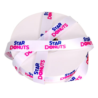 100Yards Satin Ribbons for Custom Logos, Business Custom Ribbon, Corporate Image Ribbon