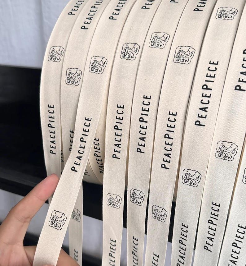 10mm-50mm Custom Personalized Cotton Ribbon - Customized & Printed with Your Text for Favors & Gifts 100 Yards/Roll