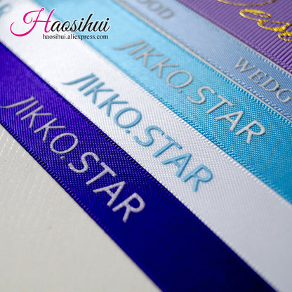 Free design 3/8''(10mm) New wholesale Personalized ribbon polyester private logo printed gift package decoration ribbons