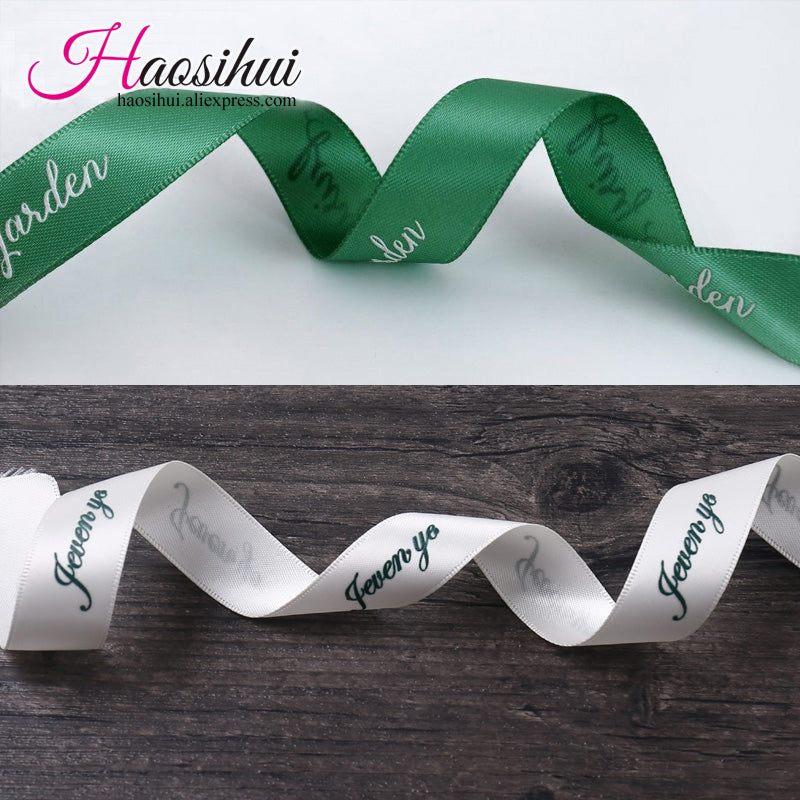 Free design 3/8''(10mm) New wholesale Personalized ribbon polyester private logo printed gift package decoration ribbons