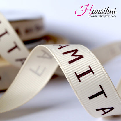 3''(75mm) Personalized printed grosgrain ribbon diy wedding accessories christmas decoration 100yards/lot