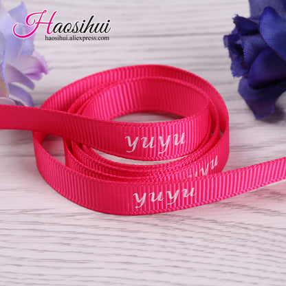 Free design 3/8''(10mm) grosgrain ribbon Personalized Favors Printed Ribbon for Party Wedding Baby Shower Favor 100yards/lot