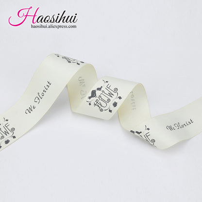 2-1/2''(64mm) personalized wedding favors ribbon for car baby shower grosgrain ribbons gift packaging 100yards/lot