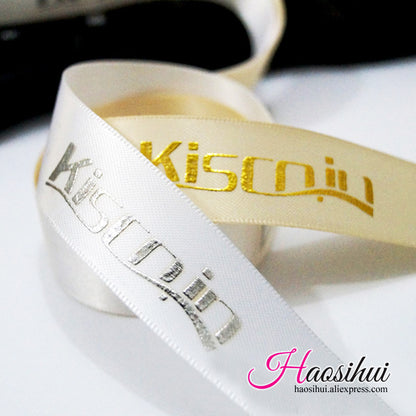 Free design 3/8''(10mm) High Quality Of Personalized Printing Metallic Ribbon gift, and a Variety Of Color Choices100yards/lot