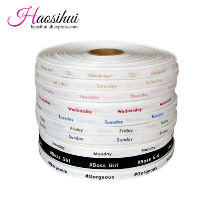 Free design 3/8''(10mm) grosgrain ribbon Personalized Favors Printed Ribbon for Party Wedding Baby Shower Favor 100yards/lot