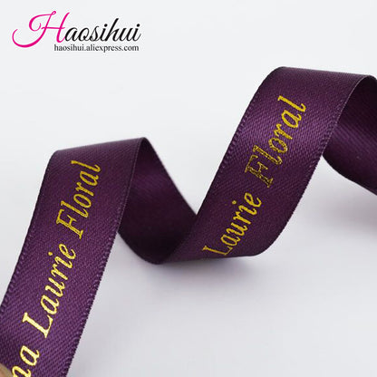 1''(26mm) Hot Sell printed satin ribbon personalized baby shower ribbon and Wedding ribbon for sale 100yard/lot