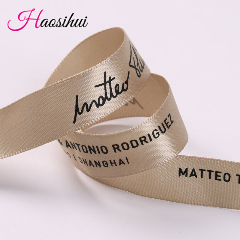 Free design 3/4''(19mm) wholesale ribbon Custom Logo DIY Printing satin ribbon Wedding & Personalized Logo brand 100yards/lot