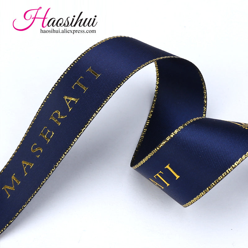 1-1/2''(39mm) custom wire edge ribbon wedding favors and gifts printing your logo event car decoration and candy boxes