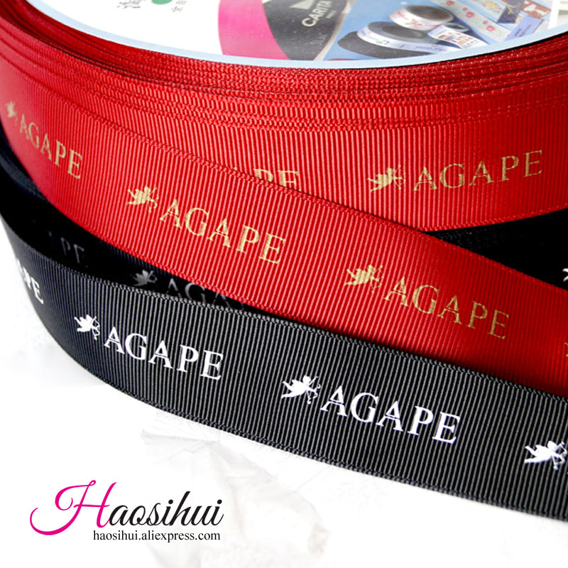 2-1/2''(64mm) Customized printed grosgrain ribbon diy wedding accessories party decoration 100yards/lot