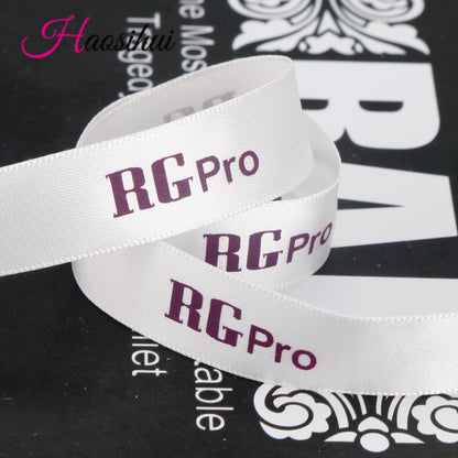 Free design 1/2''(13mm) Custom Logo DIY satin ribbon Wedding & Personalized packing and marriage customize logo ribbon